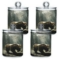 thumbnail image 7 of joogoo 2 Pack Qtip Holder Organizer A Big Bear in Forest Cotton Swabs Cans Storage Canister, 7 of 7