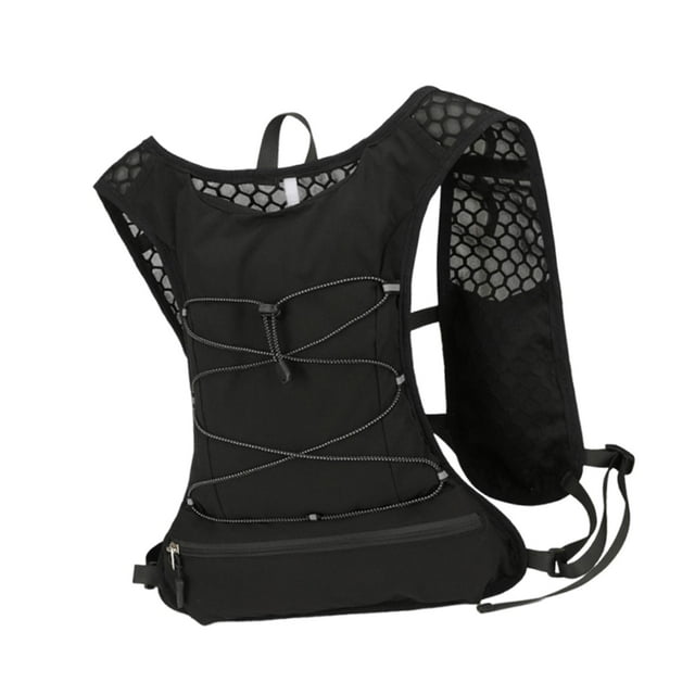 Almencla Gilet de Course pour Hommes Réfléchissant Équipement Sac de Sport de Plein Air pour Randonnée Sentier Jogging Noir