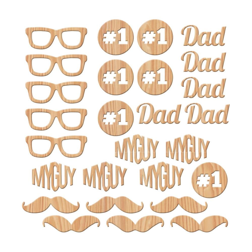 Good Fellows Wood Veneer EmbellishmentsWords & Shapes