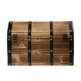 thumbnail image 5 of Vintiquewise Baúl Pirata Decorativo Grande de Madera con Cerradura y Anillos de León, 5 of 5