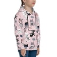 thumbnail image 3 of Fotbe Cat Pattern Youth Pullover Hooded Sweatshirt, Boys Hoodie, Kangaroo Pocket Hoodie for Kids Girls -Medium, 3 of 6