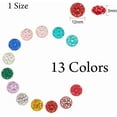 thumbnail image 2 of 13 Colors 130 pcs Half Round 12mm Resin Cabochons For Earring Bracelets Necklace Making And Decoration, 2 of 8