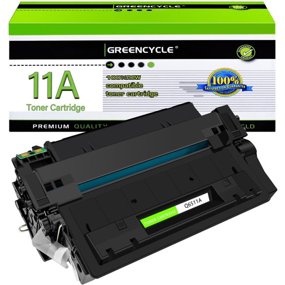 GREENCYCLE 1 Pack Compatible for 11A Q6511A Black Toner Cartridge Replacement with Laser Jet 2430tn 2420dn 2420d 2420 2410 2400 Printer