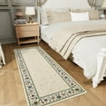 thumbnail image 3 of FairOnly Beige 2'x6'Tratitional Low Pile Oriental Runner Rugs Non Slip Stain Resistant Mat for Bedroom Kitchen Hallway, 3 of 7