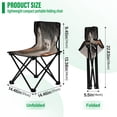 thumbnail image 3 of 600D Oxford Camping Chair Portable Foldable Chair Supports 220 lbs for Picnic, Fishing, Backpacking Shorthair Cat and White Gauze, 3 of 8