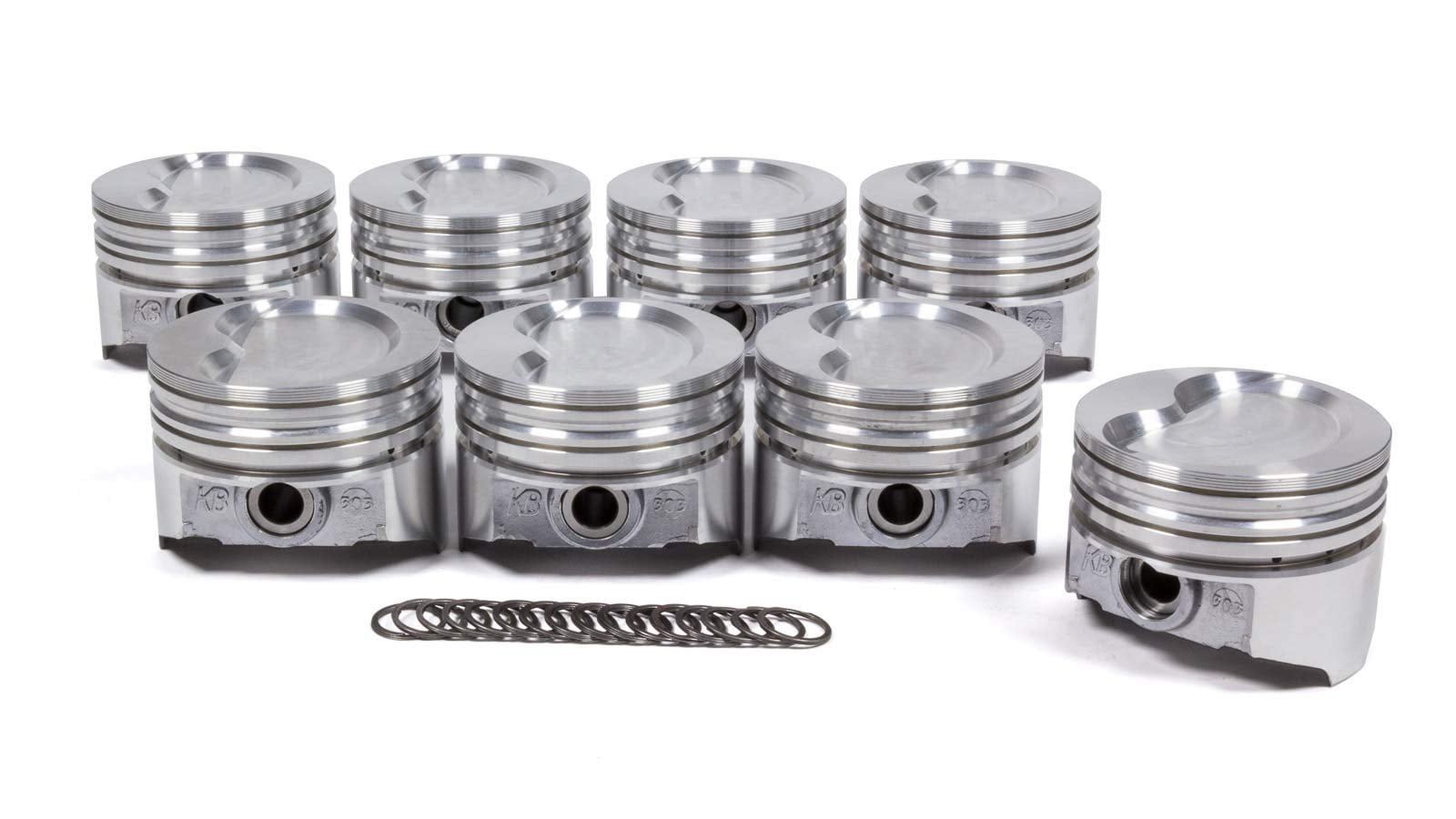 KB Performance Pistons KB303.030 Small Block Ford 351W D-Cup 2V Piston Set, 4.030 Bore - Minus 19.5cc