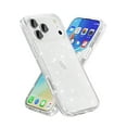 thumbnail image 2 of Glitter PC TPU Case for iPhone 17 Pro Max with Additional Tempered Glass Screen Protector Included - Clear, 2 of 5