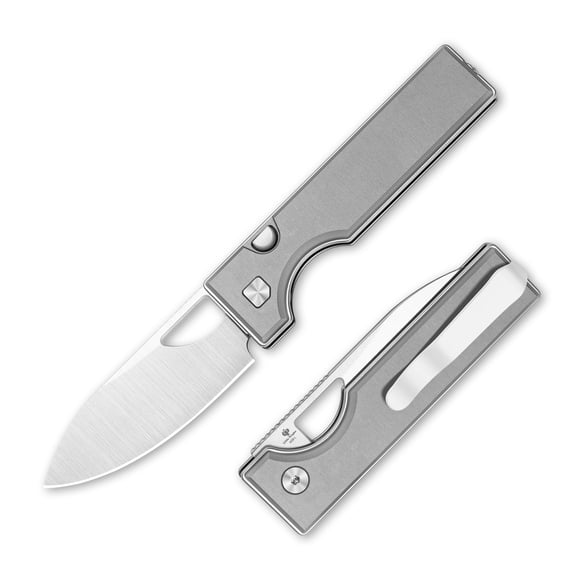 Kizer Little Ringbo Folding Pocket Knife AEB-L Blade Gray Aluminum Handle V3708A1
