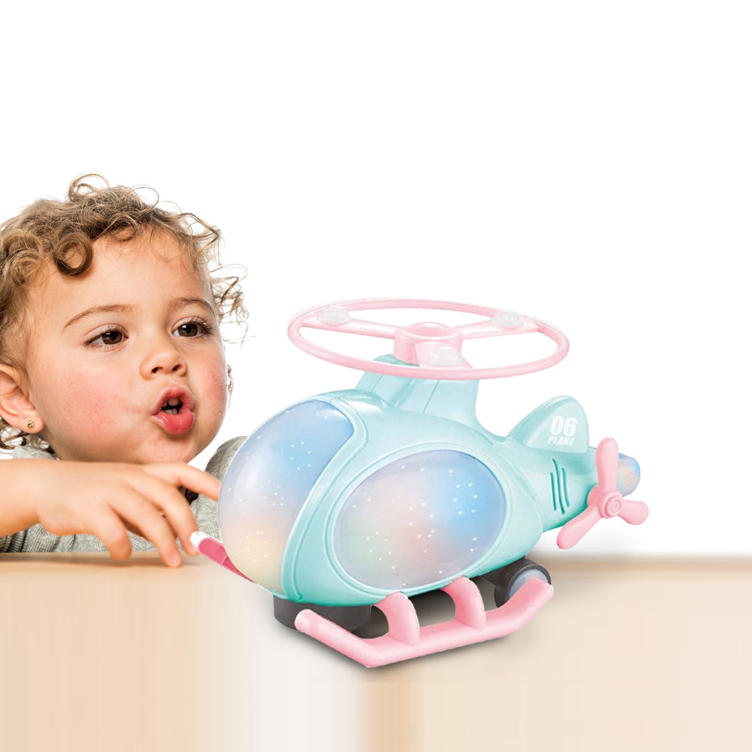 Yoodudes Cartoon Electric Universal 360 Degree Rotating Light Music