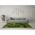 thumbnail image 3 of Ahgly Company Indoor Square Oriental Green Modern Area Rugs, 6' Square, 3 of 4