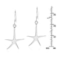 thumbnail image 2 of AeraVida Enchanting Ocean Sterling Silver Starfish Dangle Earrings, 2 of 5