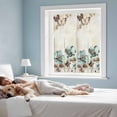 thumbnail image 3 of Retro Mallow Flowers Window Privacy Film, Spring Floral Butterfly Elegant Static Cling UV Sun Blocking Heat Control Window Tint Day and Night, Non-Adhesive One Way Windows Privacy Cover 17.7''x39.3'', 3 of 7