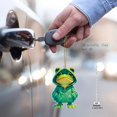 thumbnail image 2 of Opvise Acrylic Frog Pendant Car Decor - Vibrant Colors, Durable Rearview Mirror Ornament, Cute Frog Keychain for Backpack, Auto Interior Accessories, Gift for Car Lovers, 2 of 5