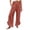 Orange*, variant on RUTAYY Women's Pants High Waist Solid Color Casual Loose Fit Drawstring Waistband Asymmetrical Hem Comfortable Trendy Vibrant Trousers