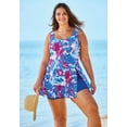 thumbnail image 6 of Swim 365 Women's Plus Size Side-Slit Swim Dress, 6 of 6