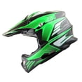 thumbnail image 2 of 1Storm Adult Motocross Helmet BMX MX ATV Dirt Bike Downhill Mountain Bike Helmet Flying Style H819-5; Flying Green + Goggles + Skeleton Green Glove Bundle, 2 of 9