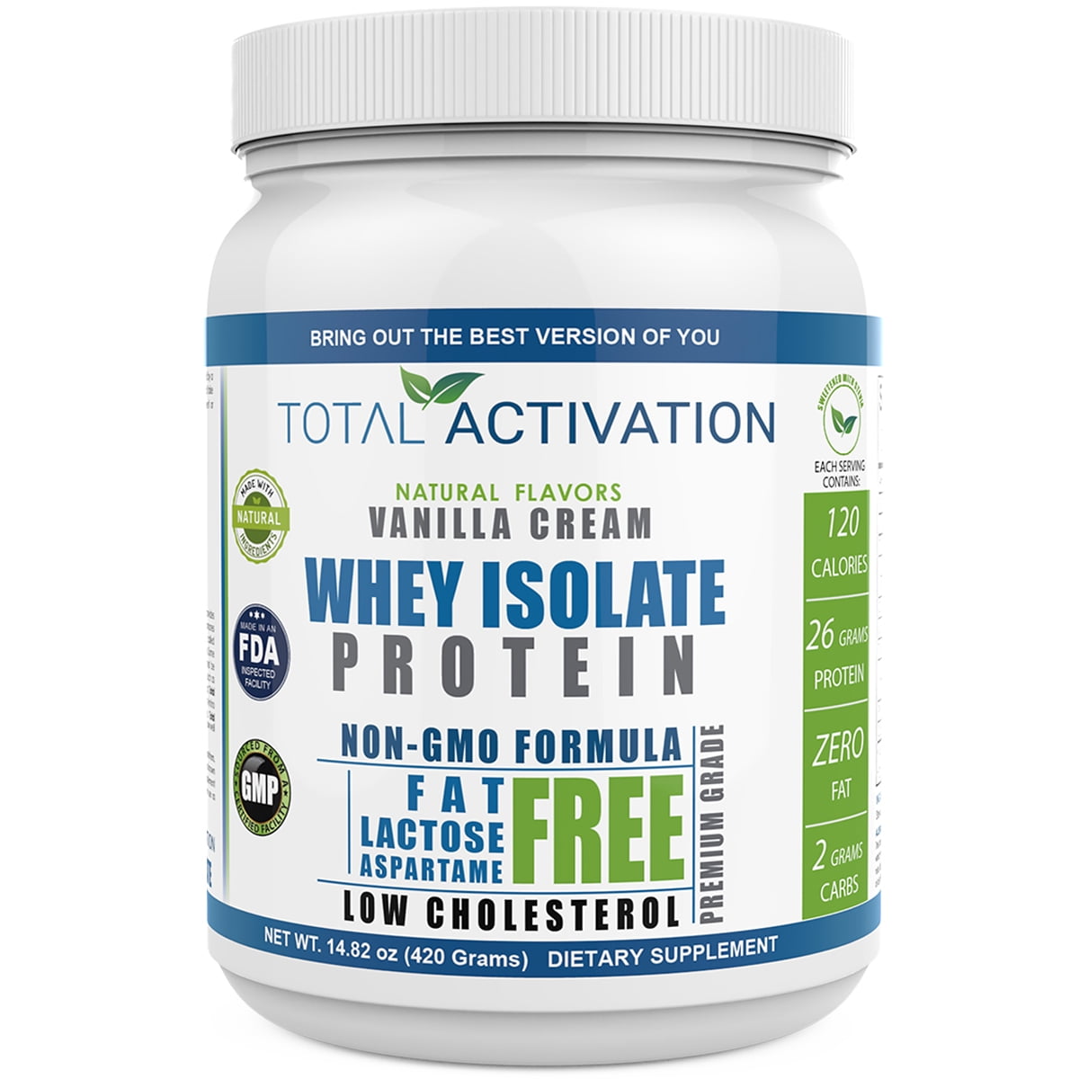Total Activation Whey Protein Isolate Vanilla 26g Protein 14 82 Oz Walmart Com Walmart Com