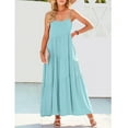 thumbnail image 1 of Gspmoly Robe d'Été, Robe d'Été Décontractée Ample pour Femmes à Bretelles, Longue Maxi de Plage, Robes d'Été pour Femmes, Robes de Soirée pour Femmes, Offres Prime, 1 of 6