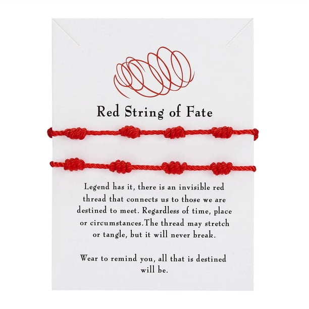 Pulsera de cuerda roja anudada Longitud Amantes Pulsera de tarjeta de papel Pulsera Wmkox8yi sjalhkljlk4603