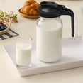 thumbnail image 3 of Behome  2 packs Glass Pitcher with Lid, 64 oz Mason Jar Pitcher with Wide Mouth, Heavy Duty Glass Container for Cold Brew Coffee, Iced Tea, Lemonade, 3 of 7