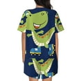 thumbnail image 3 of Xecao Dino Playing Roller Skate print Swimsuit for women, Summer-ready, sporty style.Quick-dry fabric. Many sizes & colors., 3 of 9
