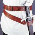 thumbnail image 1 of Cinturón Medieval Retro Cuero Espada Rana Cinturón Soporte De Espada Doble Envoltura Cinturón De Espada De Cuero Genuino Con Correas Ajustables Espada De Cuero Universal F, 1 of 3