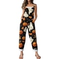 thumbnail image 6 of IYYVV Halloween Jumpsuits for Women Sleeveless Pumpkin Print Rompers Pants Adjustable Strap Baggy Overalls 2026 Navy 2XL, 6 of 7