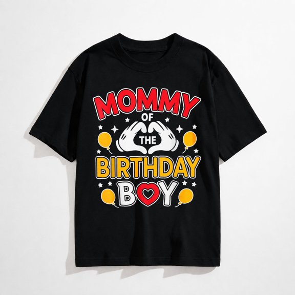 Women’s 100% Cotton Mom Graphic, Birthday Graphic T Shirt, Soft Short Sleeve Crew Neck Graphic Tee