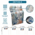 thumbnail image 6 of Teal Blue Coastal Table Runner 70 Inches, Starfish Coral Shell Wooden Summer Ocean Bed Runner Dresser Scarves Tabletop for Indoor Outdoor Parties/Ceremony/Banquet, 13" x 70", 6 of 9