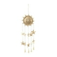 thumbnail image 6 of DecMode 35" Gold Metal Handmade Sun and Star Windchime with Glass Beads and Cone Bells, 6 of 9