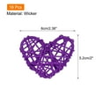 thumbnail image 2 of 16uds Corazón Forma Ratán Bola Jarrón Relleno Natural Ratán para San Valentín Día Decoración Boda Hogar Decoración Claro Púrpura 2.36 Pulgadas, 2 of 5