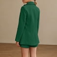 thumbnail image 6 of Kogui Girls Clothing Sets Multi Color Solid Color Long Sleeve Blazer Shorts 2pc Soft Breathable Outfit Clothing Set Spring Fall 7T 8T, 6 of 8