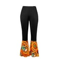 thumbnail image 5 of FYEGRE 1970s Disco Halloween Stage Performance Retro Printed Top and Flared Trousers Set for Women Party Outfit Orange L, 5 of 9