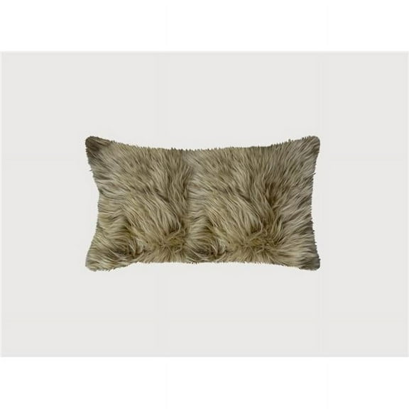 Home Decor Zealand Sheepskin Pillow | 1-Piece | Taupe | 12'x20'