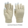 thumbnail image 3 of Guantes de invierno Qarigey para hombre Gorros de invierno Múltiples colores estilo de tejido clásico beige, 3 of 6