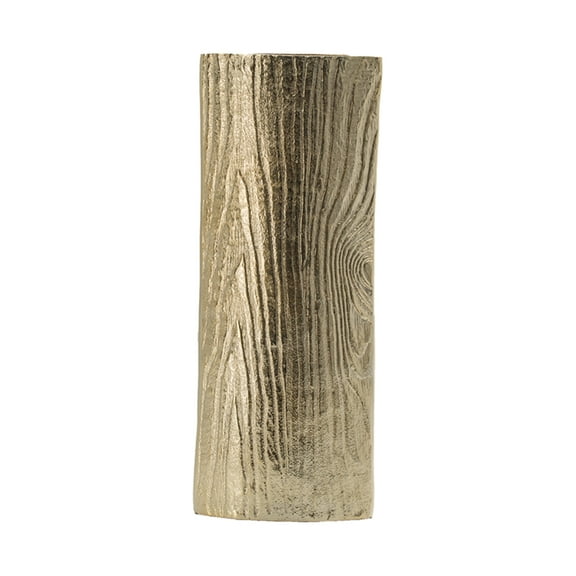 CC Home Furnishings Large Timber Trunk Aluminum Vase - 15.5" - Gold