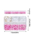 thumbnail image 6 of SmartBy 1 Box 3D Flower Nail Art Charm 6 Grids Resin Floral Charms Golden Beads DIY Nail Design Jewelry Crafts Manicure Decoration Accessories, 6 of 7