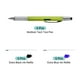 thumbnail image 3 of 4 piezas 6 en 1 herramienta multifuncional bolígrafo regalos para hombres con bolígrafo, regla, destornillador, stylus, Verde, 3 of 5