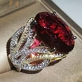 thumbnail image 2 of AkoaDa Fashion White Ruby Engagement Ring Size 6-10, 925 Silver, 2 of 2