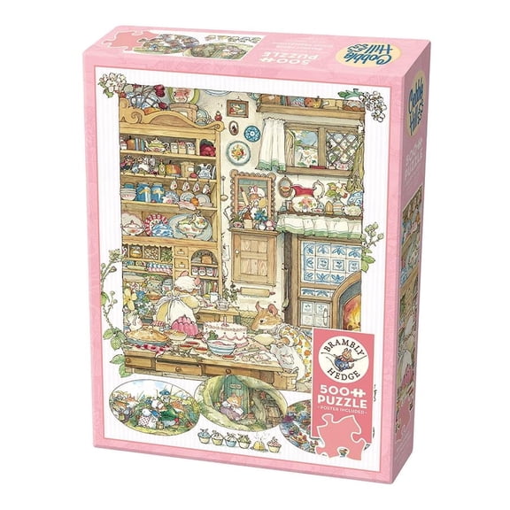 Cobble Hill 500 Piece Puzzle- Brambly Picnic - Sample Poster Included