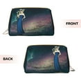 thumbnail image 3 of YFYANG Large Clutch Leather Makeup Bag, Starry Sky Fashion Cool Girl Travel Toiletries Bag, Ladies Cosmetic Storage Bag, 3 of 8