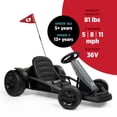 thumbnail image 5 of Radio Flyer Extreme Drift Go-Kart, 36V Battery Powered Ride-on Car, Black, Ages 5+, 5 of 11