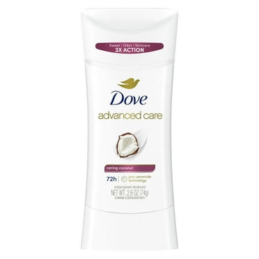 Dove Advanced Care Antiperspirant Deodorant Stick for Women Caring Coconut, 2.6 oz