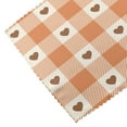 thumbnail image 5 of DouZhe Polyester Placemats Set of 4, Romantic Brown Hearts Checkered Pattern Heat Resistant Place Mats for Dining Table, 12" x 18", 5 of 7