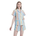 thumbnail image 2 of GLOBAL Womens Pajama Set Short Sleeve PJs for Women cotton Pajamas Summer Sleepwear, 2-Piece, Sizes S to 3X, 2 of 6