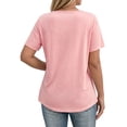 thumbnail image 5 of Fantaslook Lace Plus Size Tops for Women V Neck Short Sleeve Blouses Summer Tunic Shirts, 5 of 11
