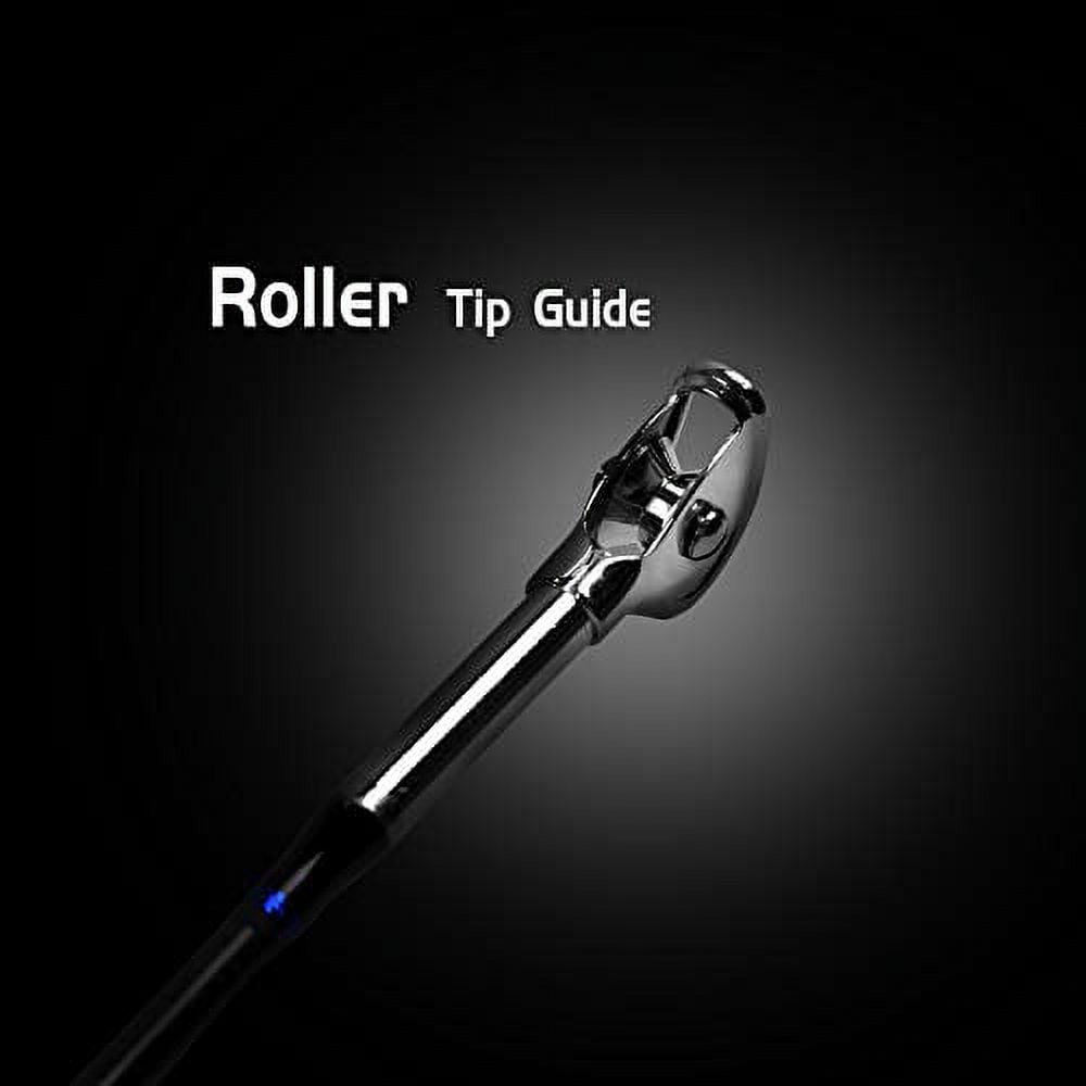 Fiblink Saltwater Offshore Heavy Trolling Fishing Rod Big Game Conventional  Boat Fishing Roller Rod Pole with All Roller Guides (Heavy Power, 5-Feet