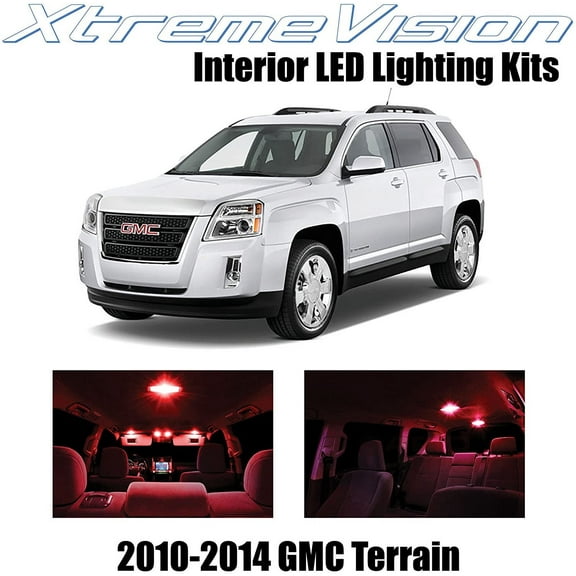 XtremeVision Interior LED for GMC Terrain 2010-2014 5 pcs Red Interior LED Kit Installation Tool