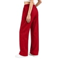 thumbnail image 5 of Lcvrioyc Wide Leg Pants for Women High Waisted Loose Pants Business Work Trousers with Pockets Fall Outfits(Red,X-Large), 5 of 7