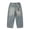 Blue, variant on Boys' Pants Solid Print Elastic Wide Leg Denim Jeans Trousers Casual Wear 5-6 Years